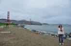 Visitando parque sob a Golden gate de San Francisco, na Califórnia, nos Estados Unidos